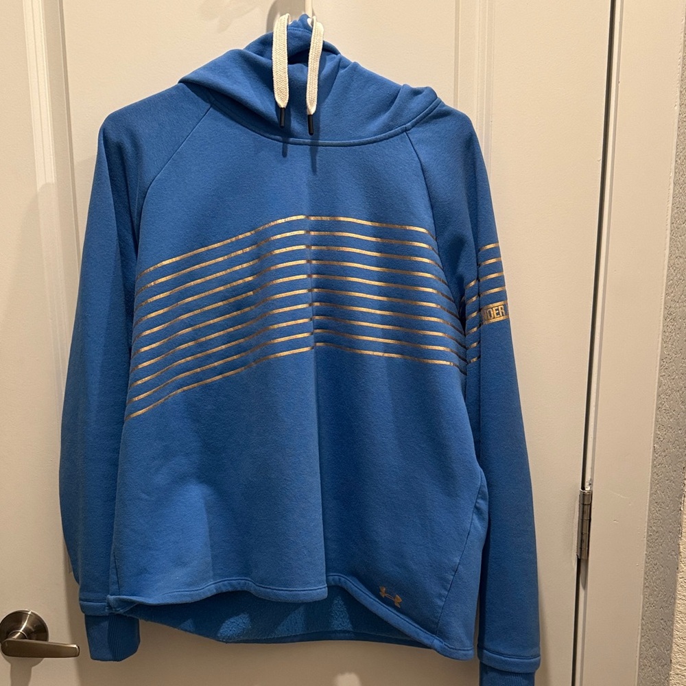 Under Armour Blue Hoodie with Gold Accents